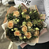 Авторский букет из кремовых роз и эустомы N358 - Фото 3