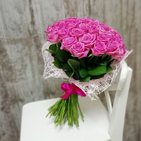 Розовые розы №163
