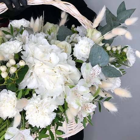 Корзина цветов «White Angel» - Фото 5