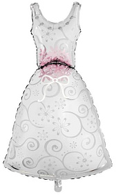 Фигура шар "Платье невесты" 104 см