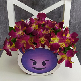 Букет цветов "Сердитые орхидеи"