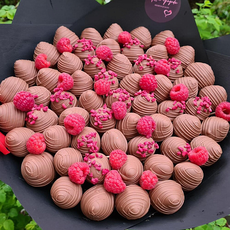 Букет Клубнично-малиновый рай - Фото 2