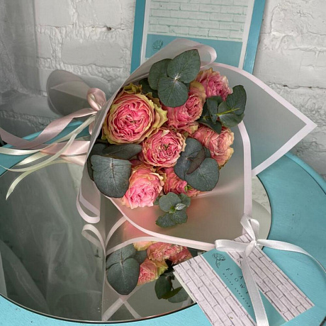 Букет из 7 пионовидных роз №160 - Фото 2
