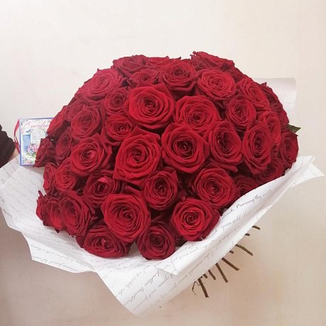 Букет цветов Red 51 rose - Фото 3