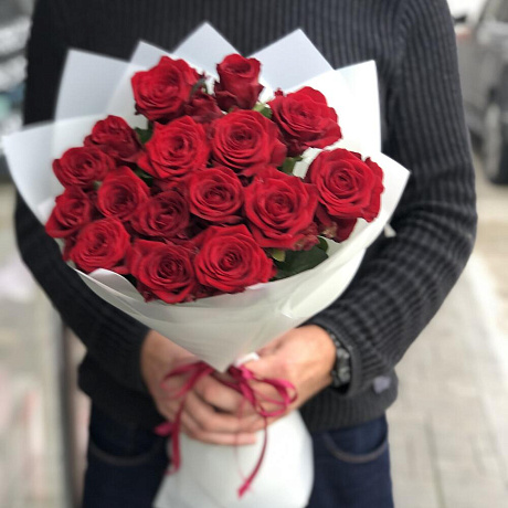 Букет цветов Рубиновое сияние №160 - Фото 2