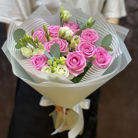 Букет цветов Pink roses - Фото 4