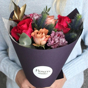 Фиолетовый осенний букет №161