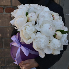 Букет цветов "Peonies in purple"