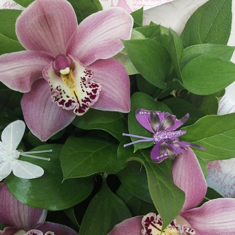 Букет цветов Летние орхидеи - Фото 5