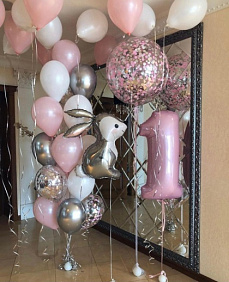 Композиция из шаров "Для зайки"