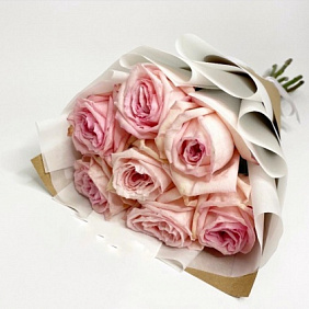 Букет с пионовидными розами №163