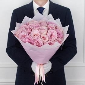 Букет из 21 ароматных эквадорских роз Pink O Hara