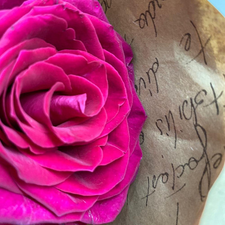 Букет цветов Письмо Бордо - Фото 3