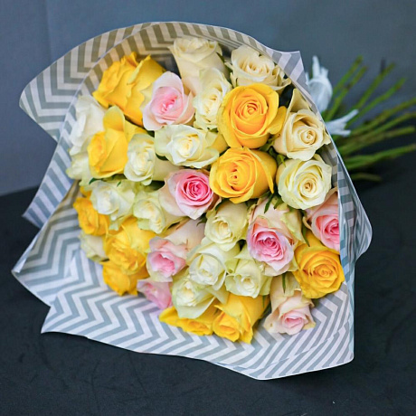 Моно букет из роз Sunday - Фото 3