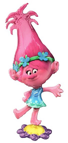 Ходячая фигура шар "Тролли Розочка" 147 см