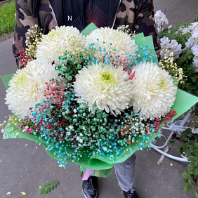 Букет цветов "Радужное чудо" №160