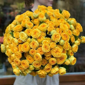 Букет из роз "Одуванчик"