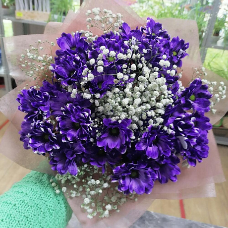 Букет цветов Черничный - Фото 4