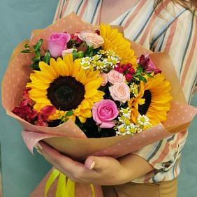 Букет цветов "Жаркий летний день"