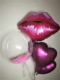 Композиция из шаров "Воздушный поцелуй для тебя"