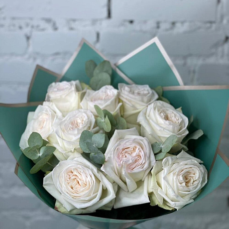 9 роз White Ohara - Фото 5