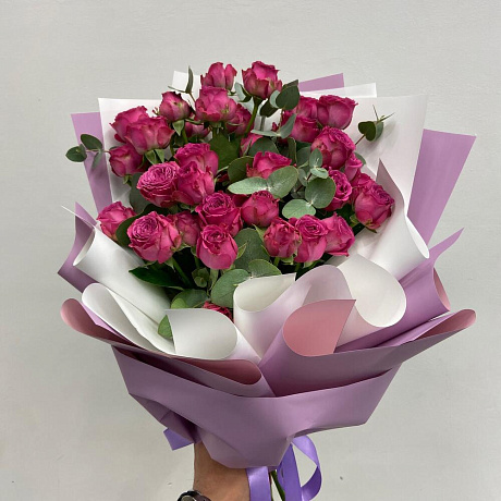 Букет из пионовидный роз - Фото 2