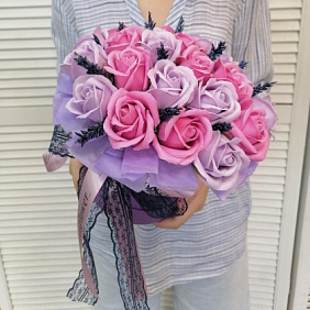 Ароматная композиция из мыльной розочки ️