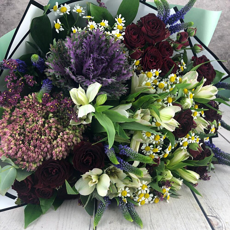 Букет цветов Красный бархат №161 - Фото 5