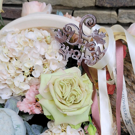 Букет цветов Осеннее лукошко - Фото 4