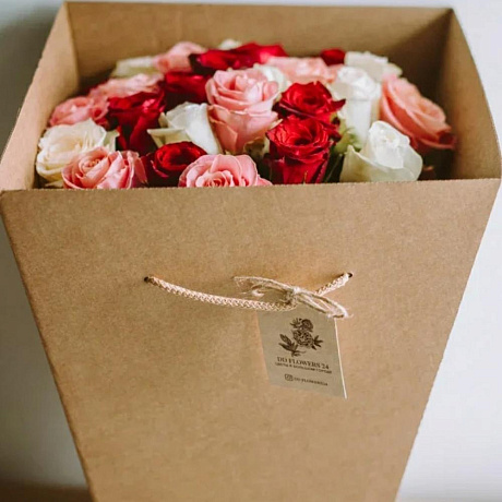 Букет цветов Розовая палитра - Фото 4