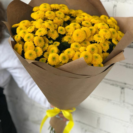 Букет цветов Помпон Еллоу - Фото 2