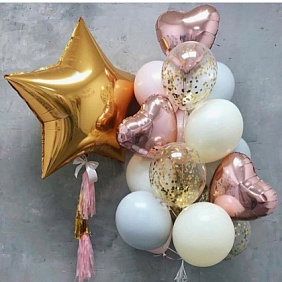 Композиция из шаров "Макарунс со звездой"