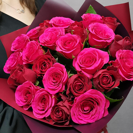 Моя любовь. Букет из 25 роз микс - Фото 3
