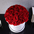 Розы Freedom в шляпной коробке Grand White - Фото 2