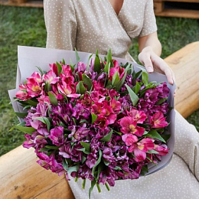 Букет цветов "Лиловый цвет"