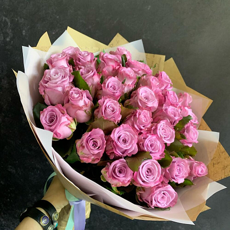 Букет цветов Purple roses - Фото 2