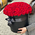 101 красных роз в шляпной коробке - Фото 2