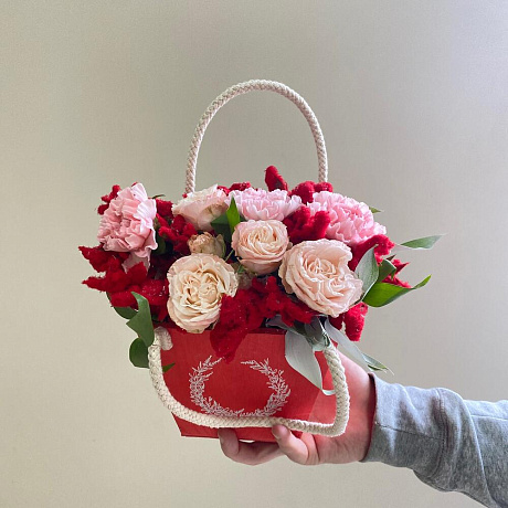 Букет цветов Красный сундучок - Фото 2