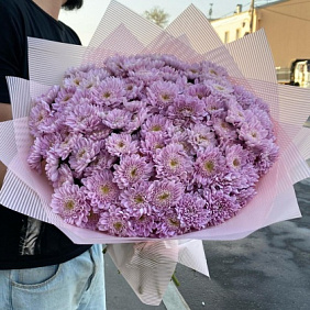 Букет из 35 кустовых хризантем
