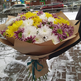 Букет из хризантем микс