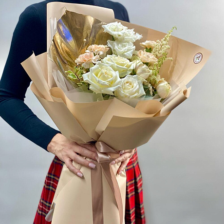 Букет цветов Розовое золото №161 - Фото 2