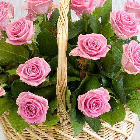 Корзина из роз Аква - Фото 3