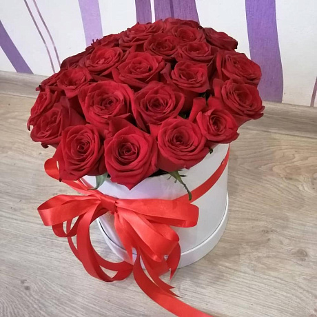 Коробка из 25 красных роз - Фото 5