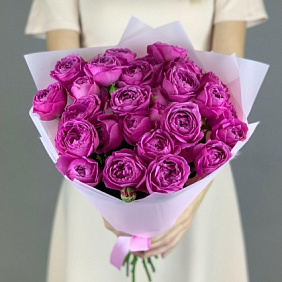 Букет цветов "Малиновые пузырьки"