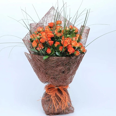 Букет цветов Оранжевый сад - Фото 3