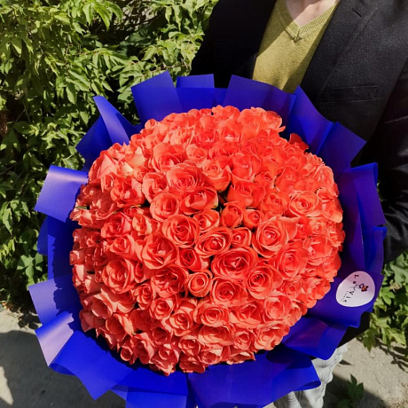 Букет цветов Оранжевое настроение №160 - Фото 3