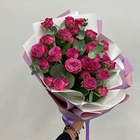 Букет из пионовидный роз - Фото 4