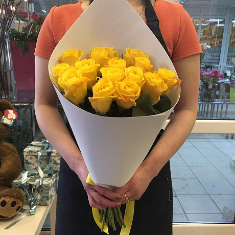 19 жёлтых роз - Фото 3