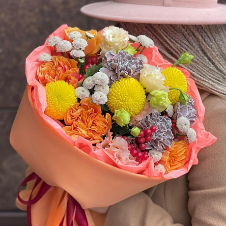 Букет цветов Осенняя сказка №161 - Фото 4