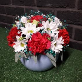 Букет в кашпо